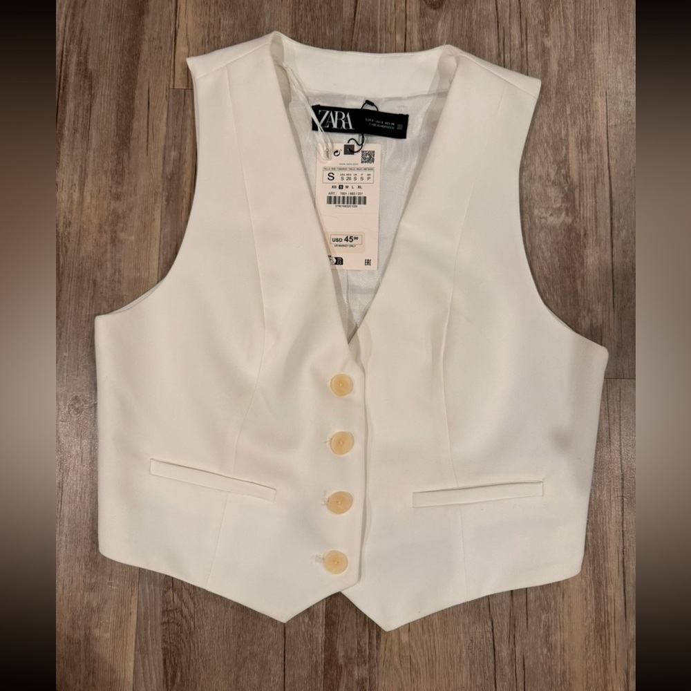 Brand New White Zara Vest